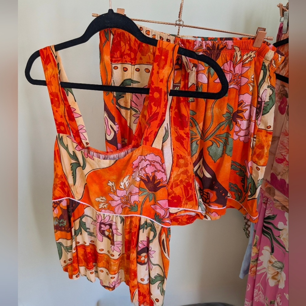 Maaji Chili Red Flower Pajama Set
